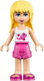 LEGO frnd102 Friends Stephanie, Dark Pink Shorts, White Top with Stars