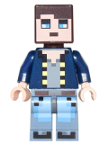 LEGO min041 Minecraft Skin 8 - Pixelated, Dark Blue Jacket and Bright Light Blue and Sand Blue Legs